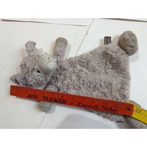 DEMDACO  sheep lamb lovey  plush toy stuffed animal 14 inch gray  rattle - Picture 8 of 9